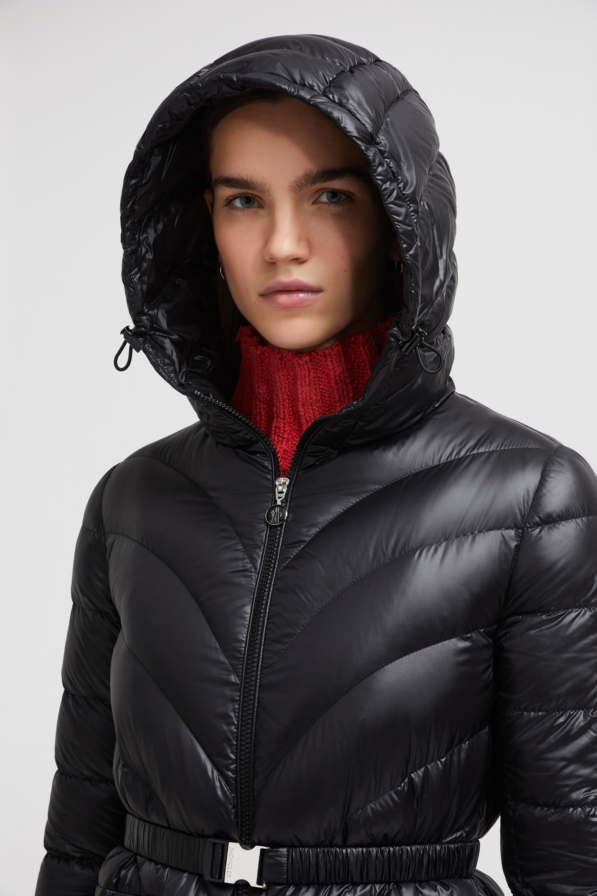 Moncler Argenno Hooded Mid-Length Down Jacket | REVERSIBLE