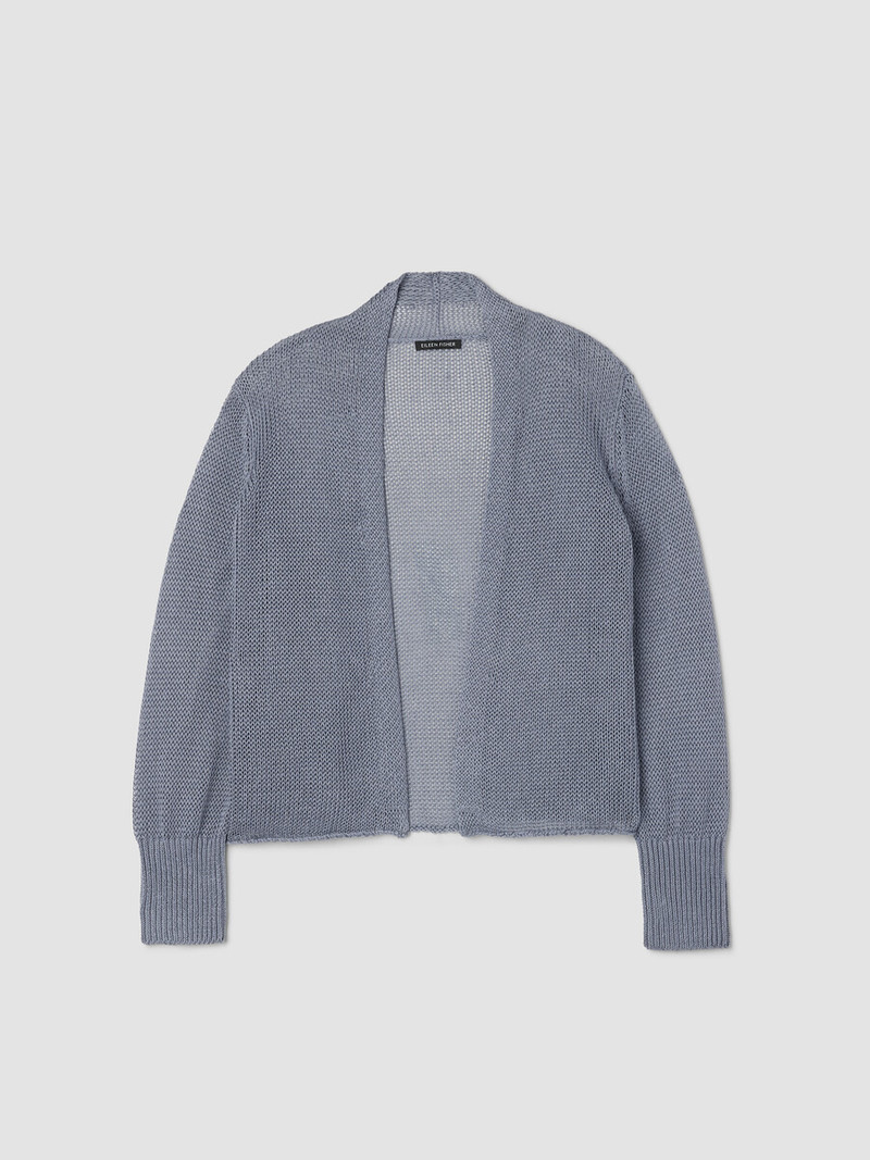 Organic Linen Cotton Cropped Cardigan 1