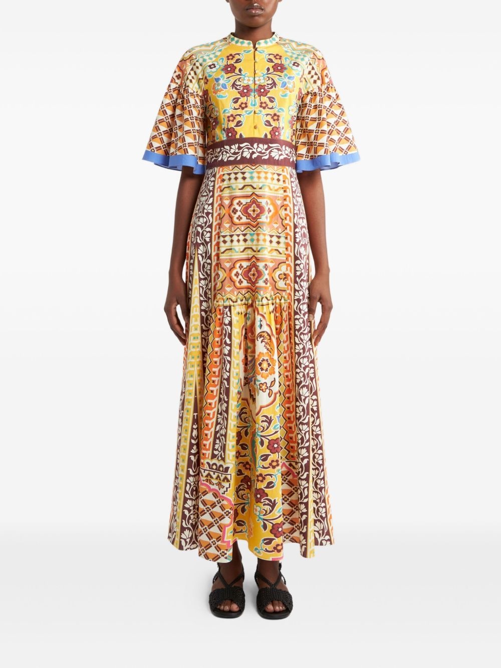 printed poplin dress - 2