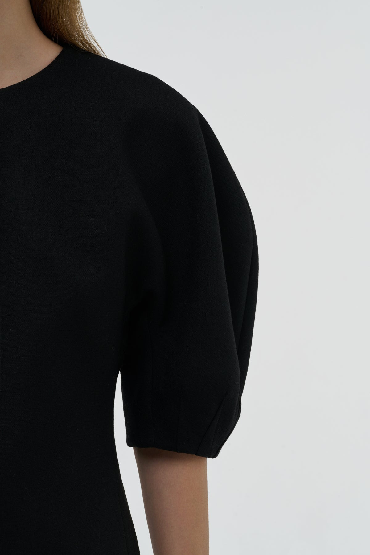 Waverly Top in Black Recycled Wool - 6