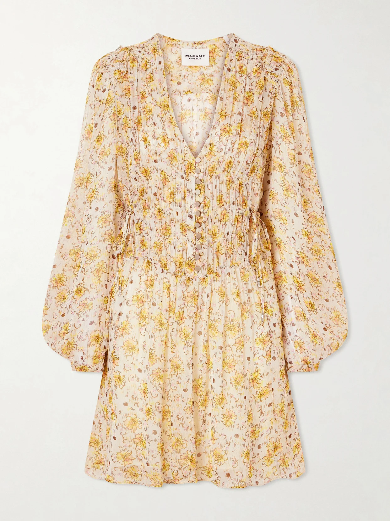 Florel Floral-print Crêpe De Chine Mini Dress - 1