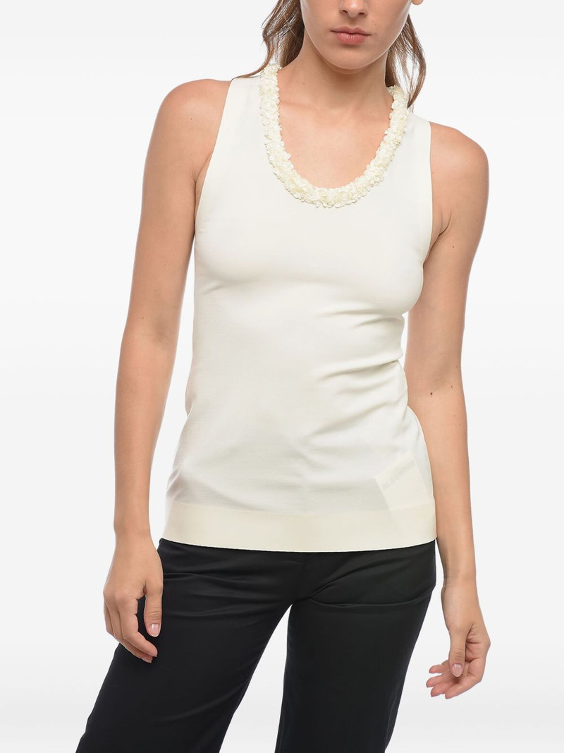 embellished-neckline tank top 1