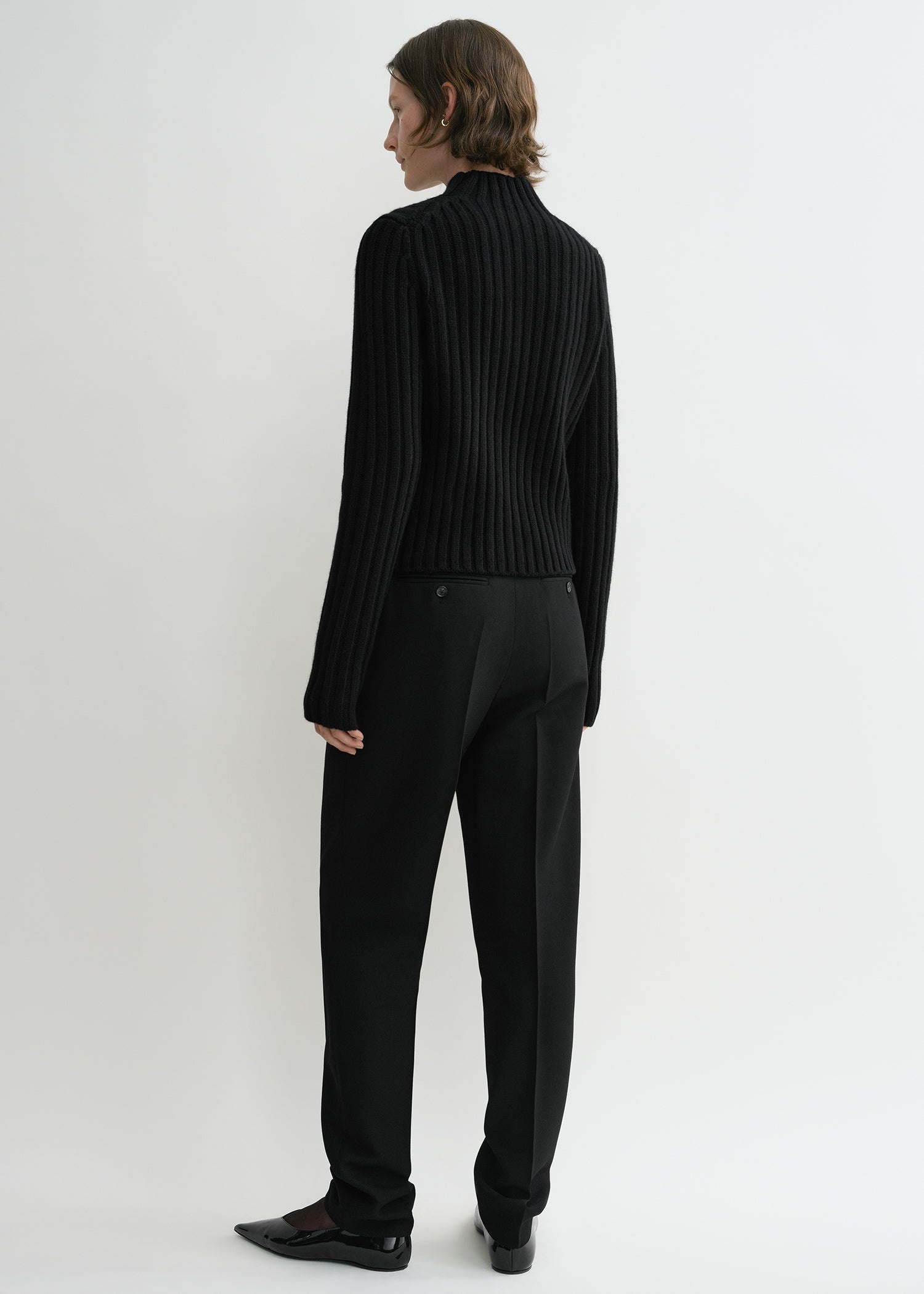 Petite chunky rib knit black - 4