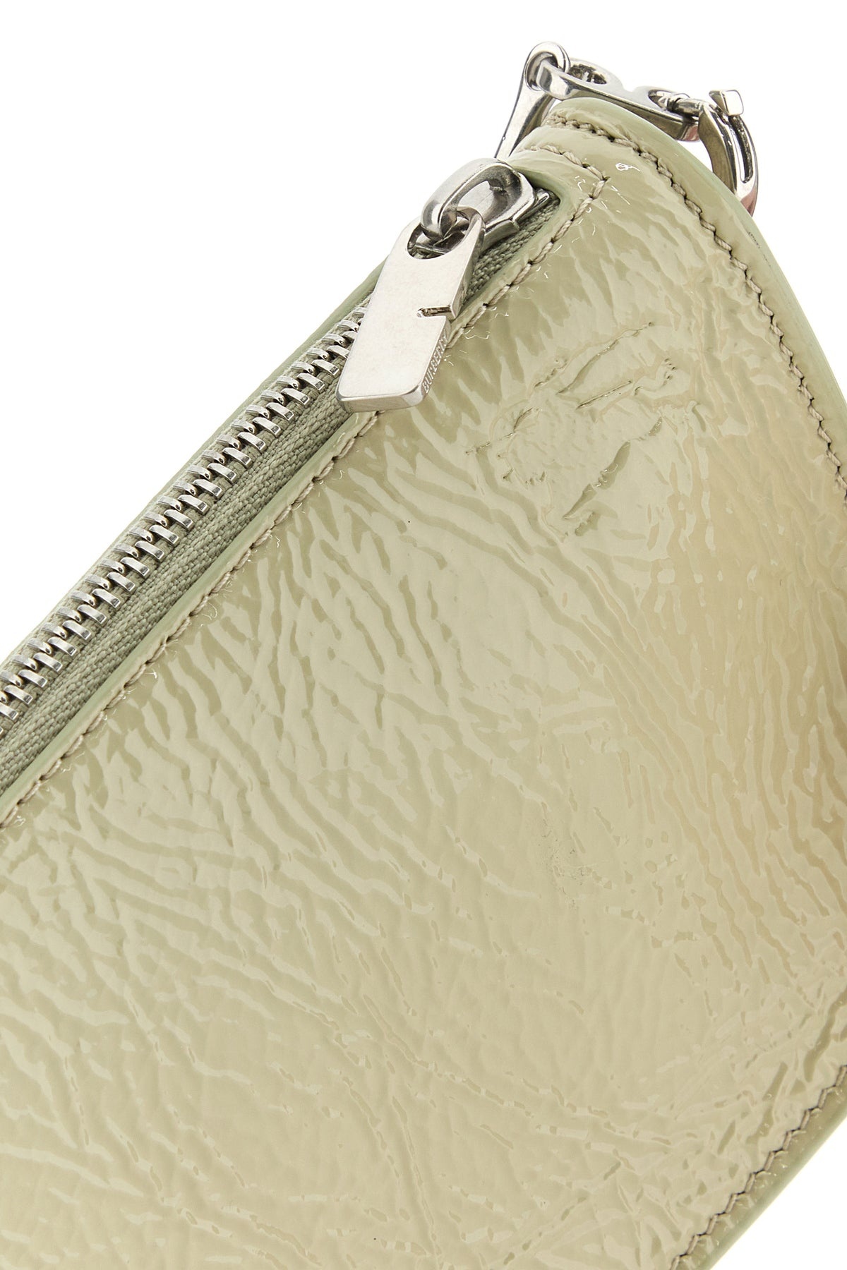 Pastel green leather micro Shield crossbody bag - 4