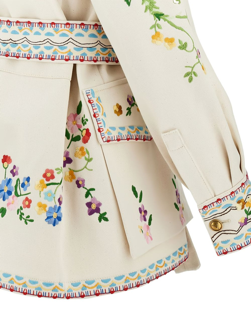 embroidered denim jacket - 3