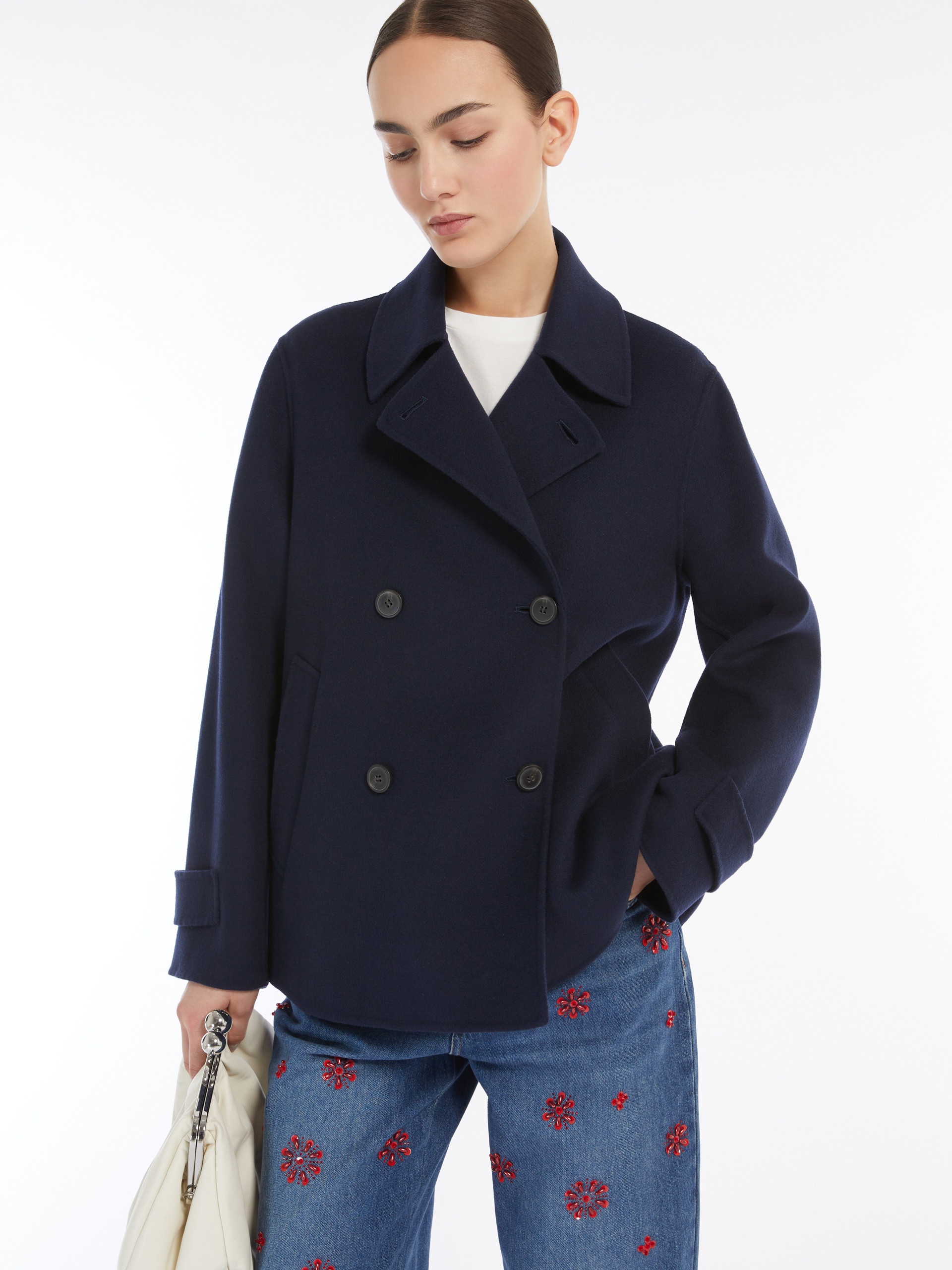 AFONE Double-sided wool double-breasted pea coat - 5