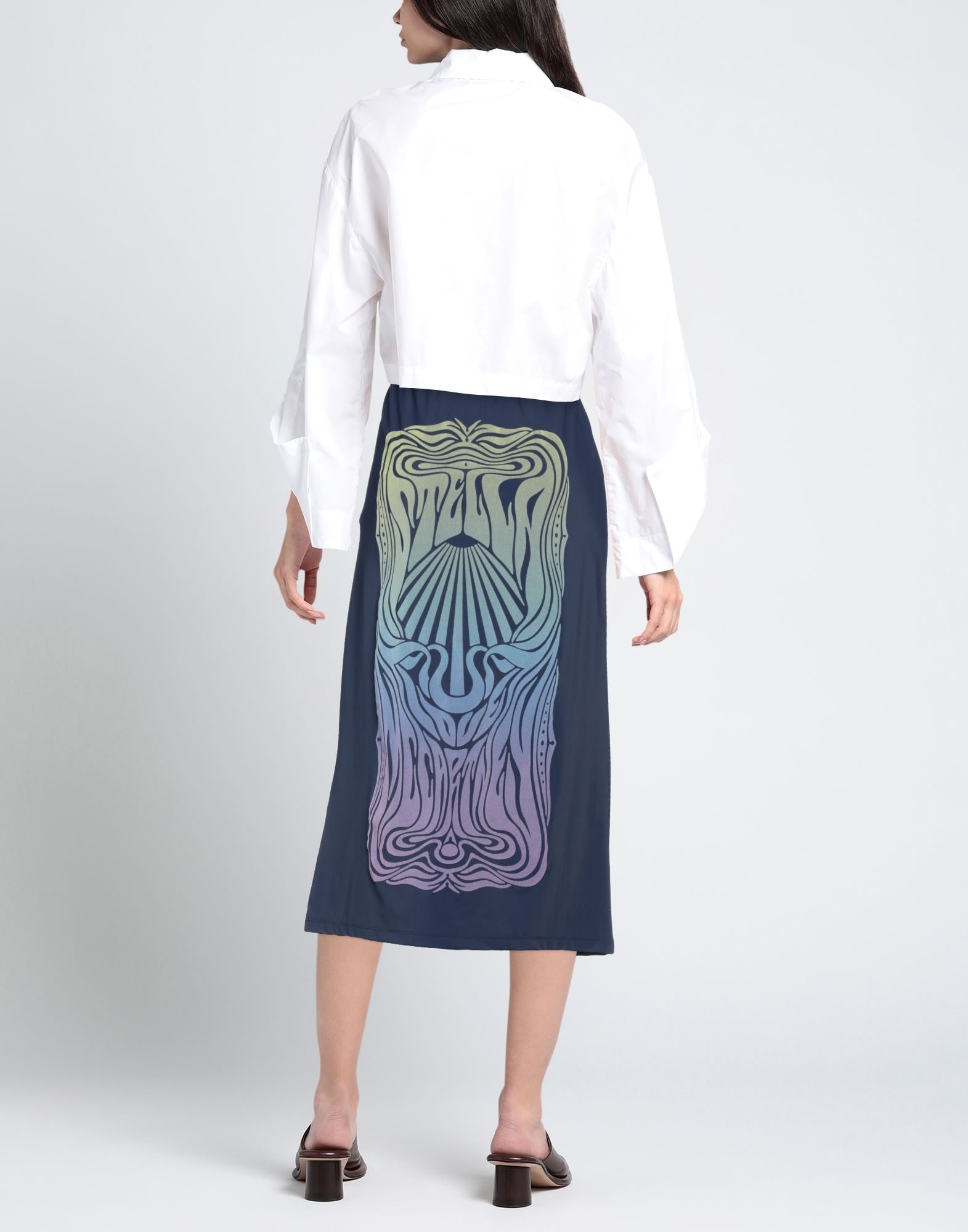 Navy blue Women's Midi Skirt - 3