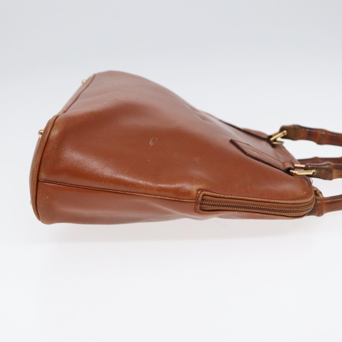 GUCCI Bamboo Hand Bag Leather Brown Gold 000 1186 000 1186 - 4