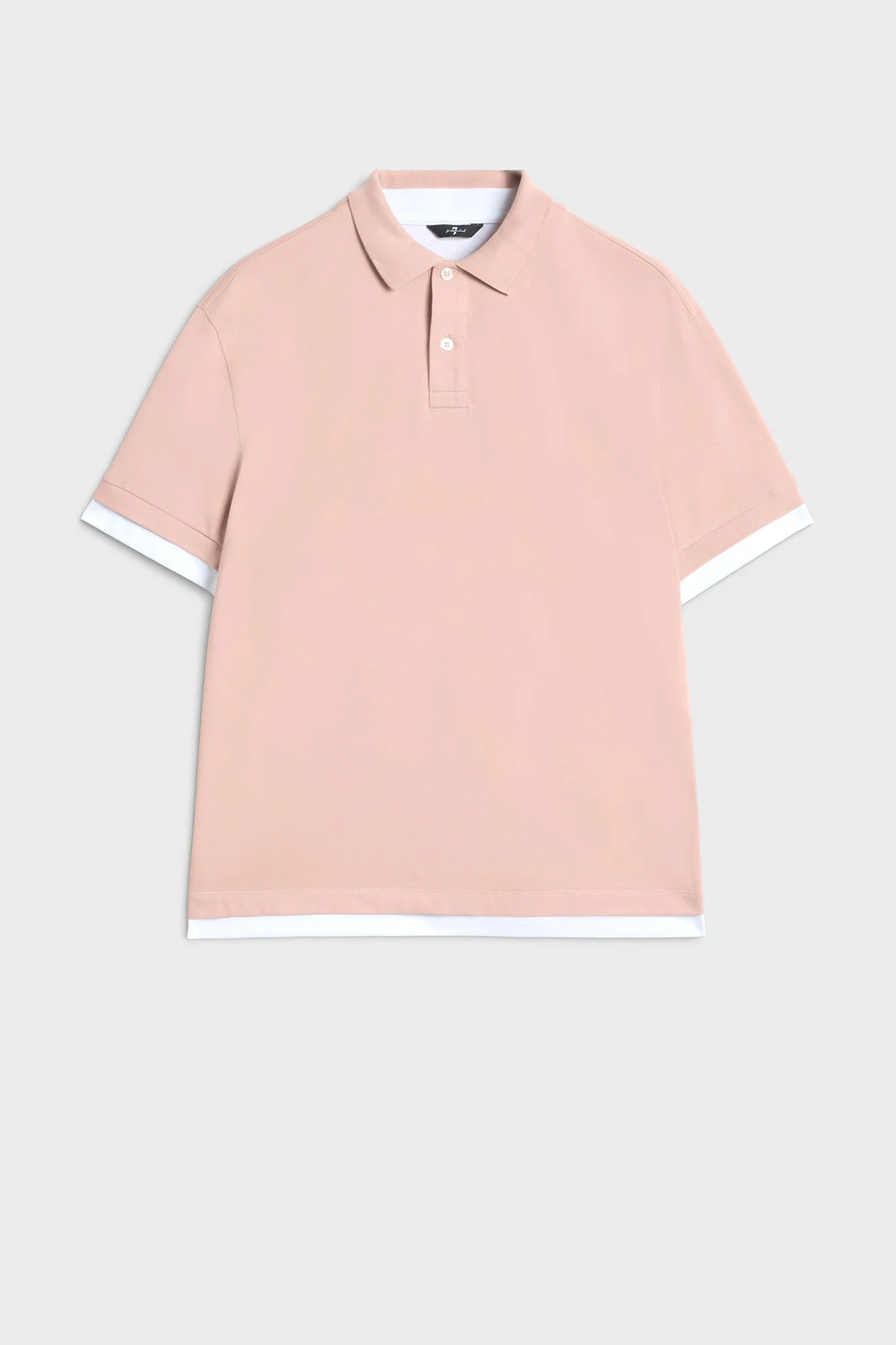 DOUBLE LAYER POLO in Rose - 1