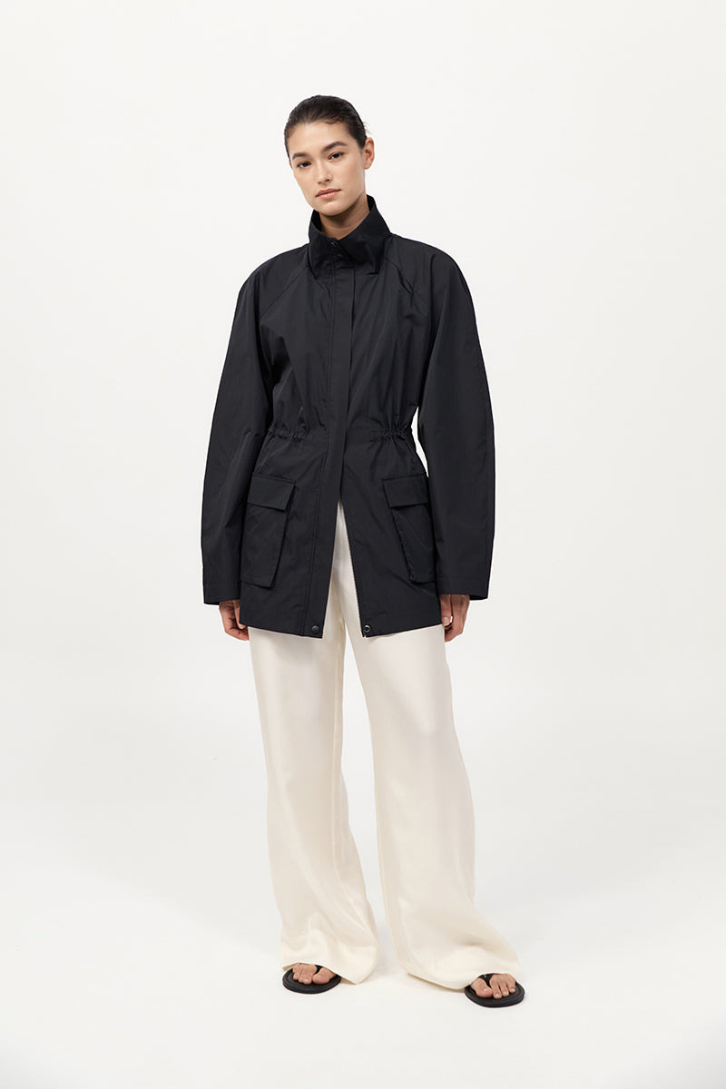 Paper Taffeta Parka - Black - 2