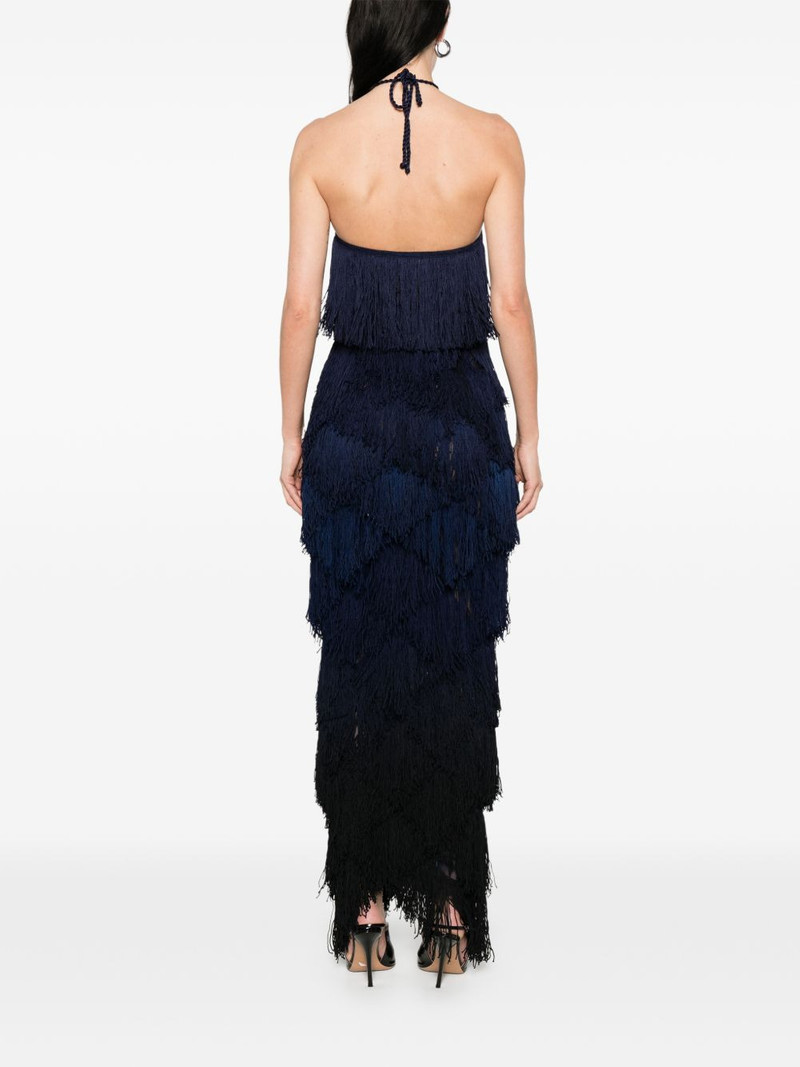 Laguna fringed halterneck maxi dress 4