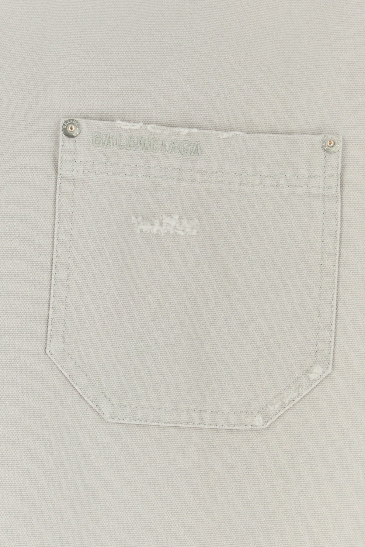Light grey cotton oversize shirt - 5