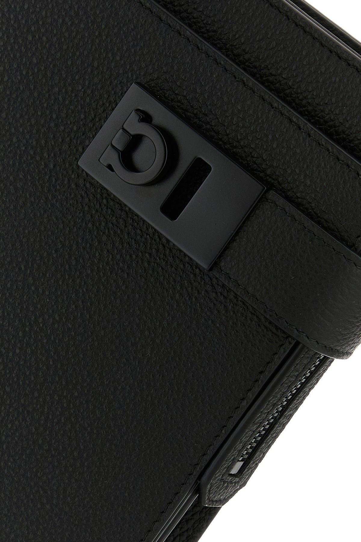Black leather Twins briefcase - 4
