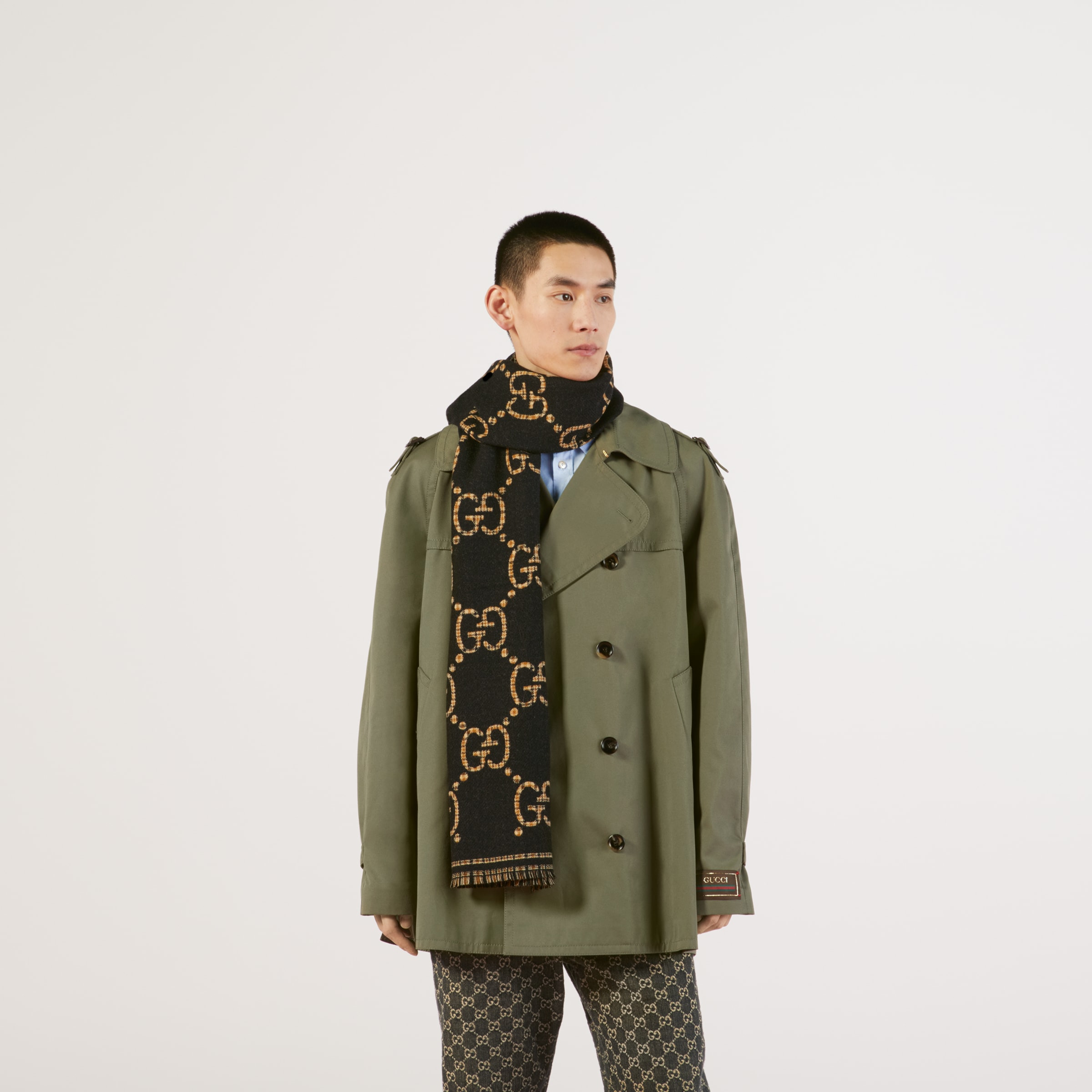 GG wool scarf - 3