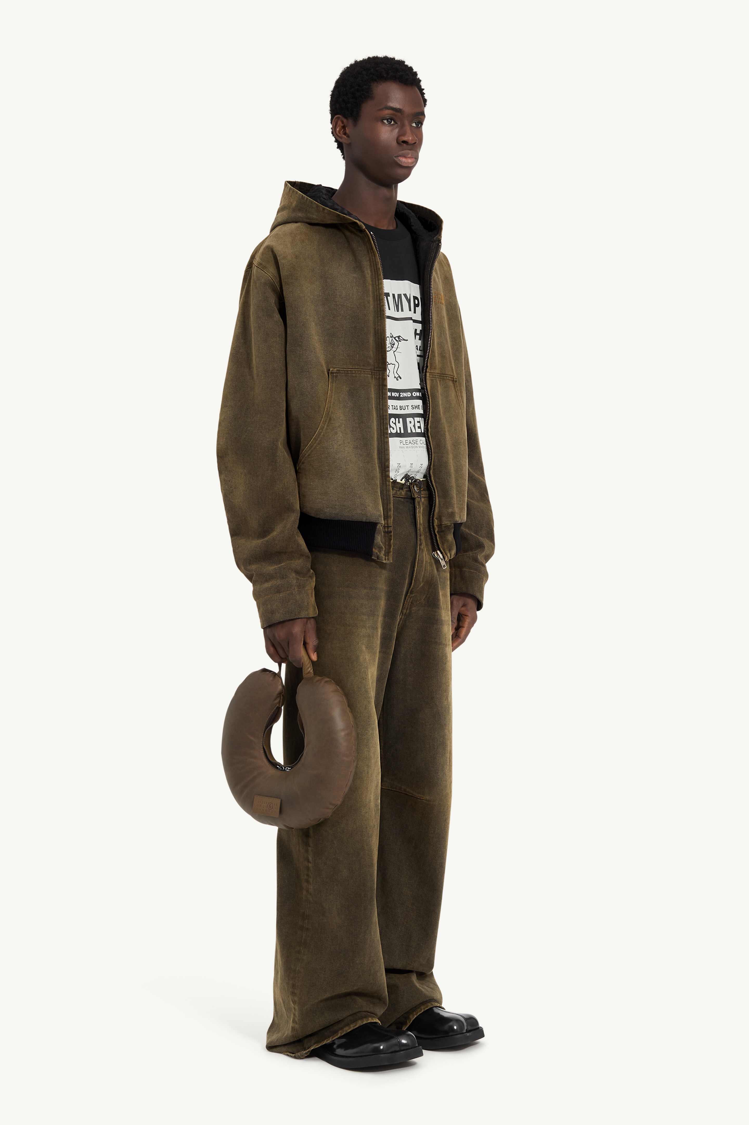 Hooded denim jacket - 4
