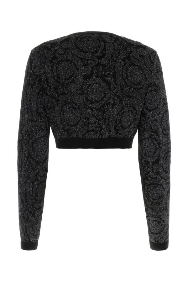 Versace Woman Embroidered Stretch Viscose Blend Cardigan - 2