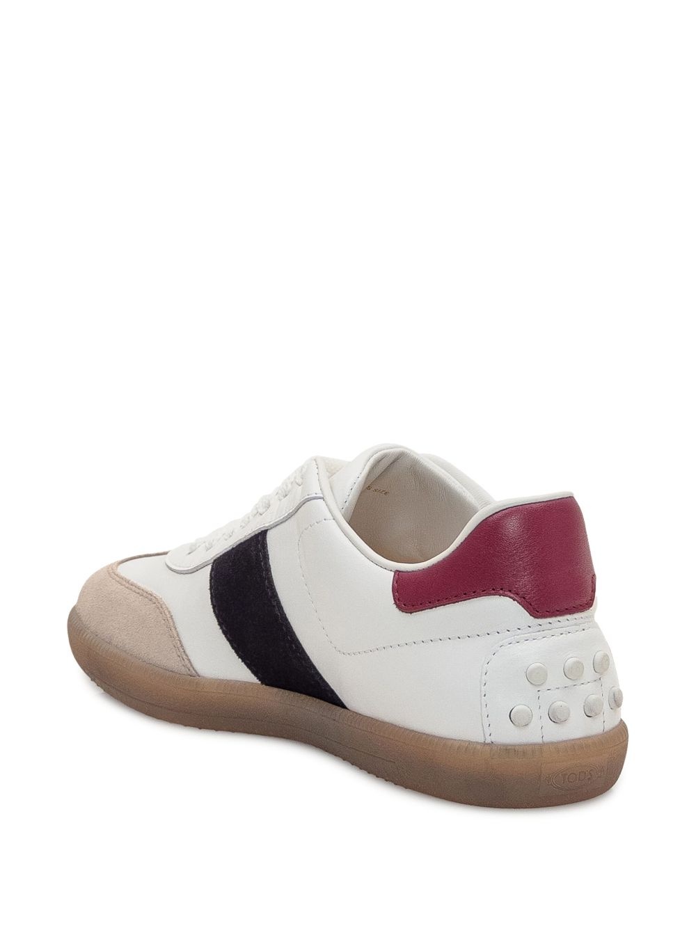 contrasting leather trainers - 3