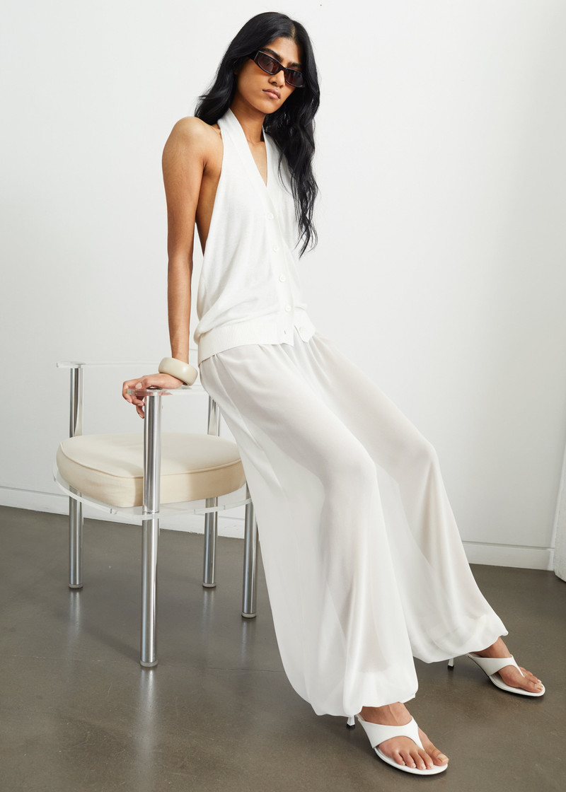 Nimi Knit Halter Top - White 8