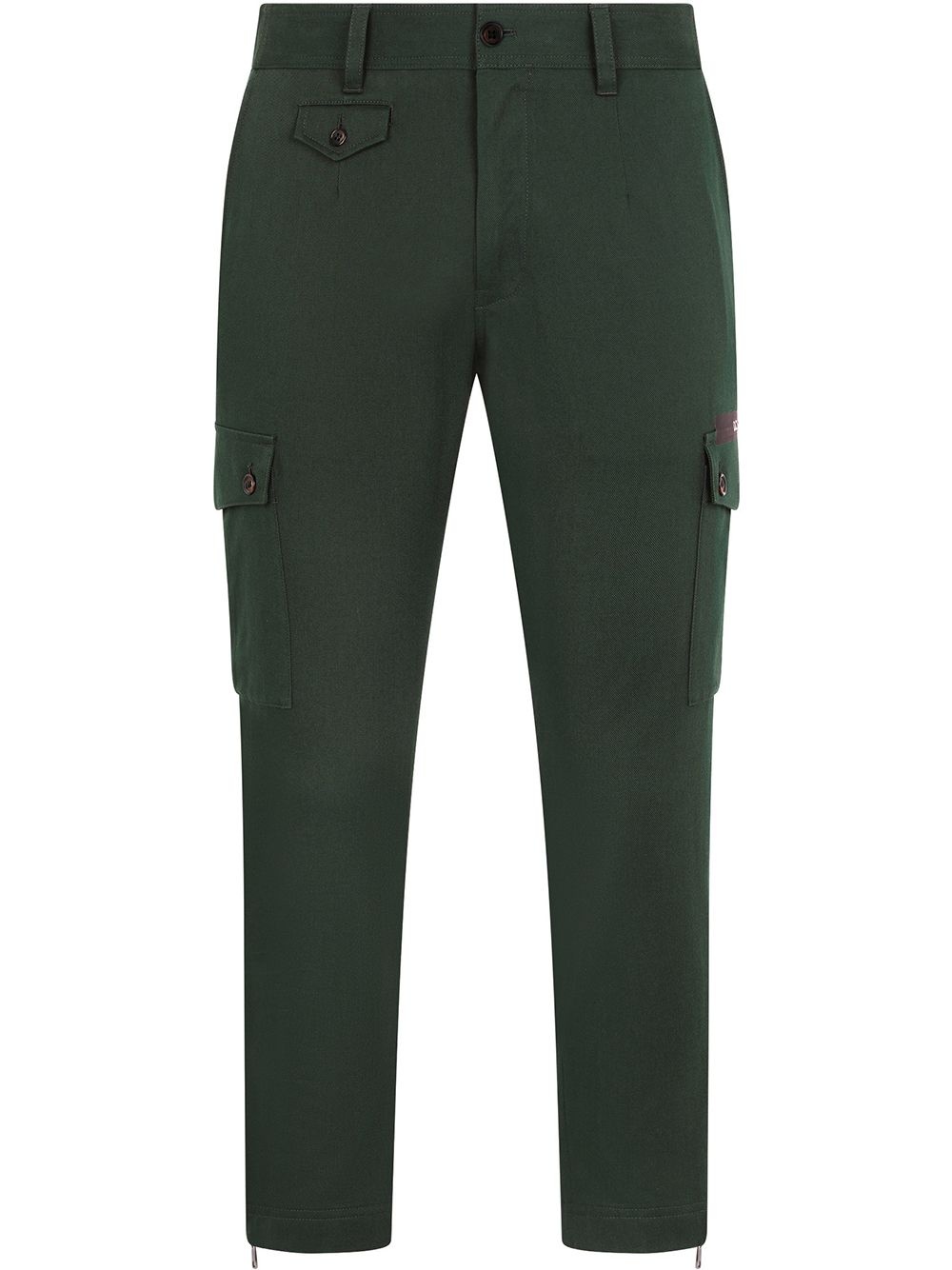 stretch-cotton cargo trousers - 1