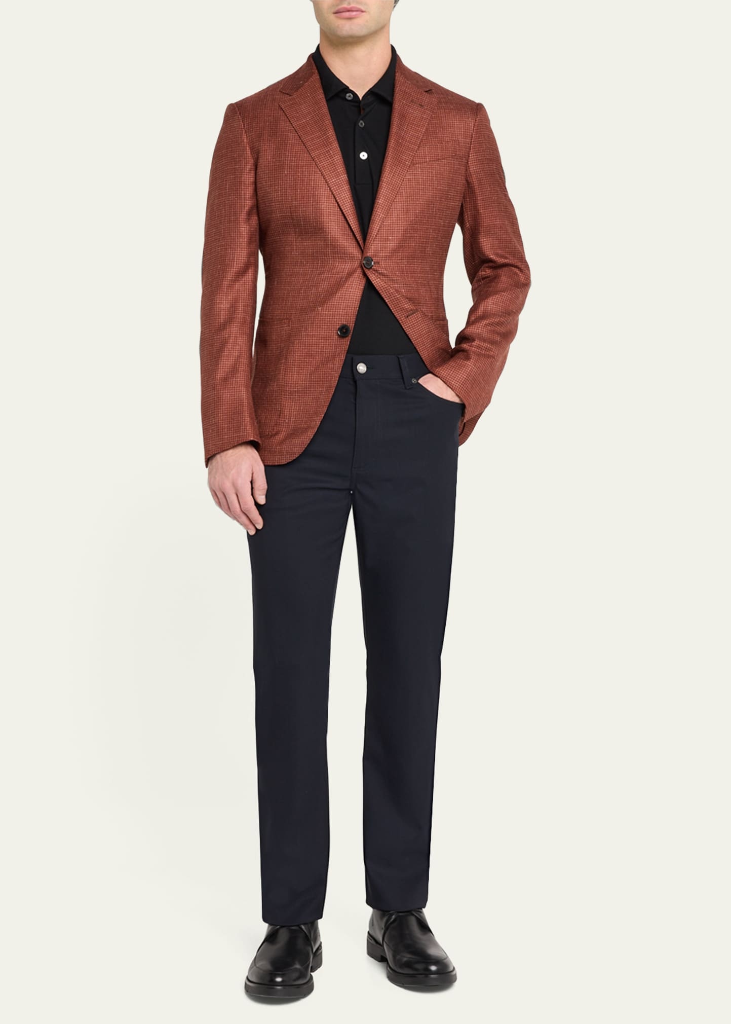 Men's Wool Slim Five-Pocket Pants - 2