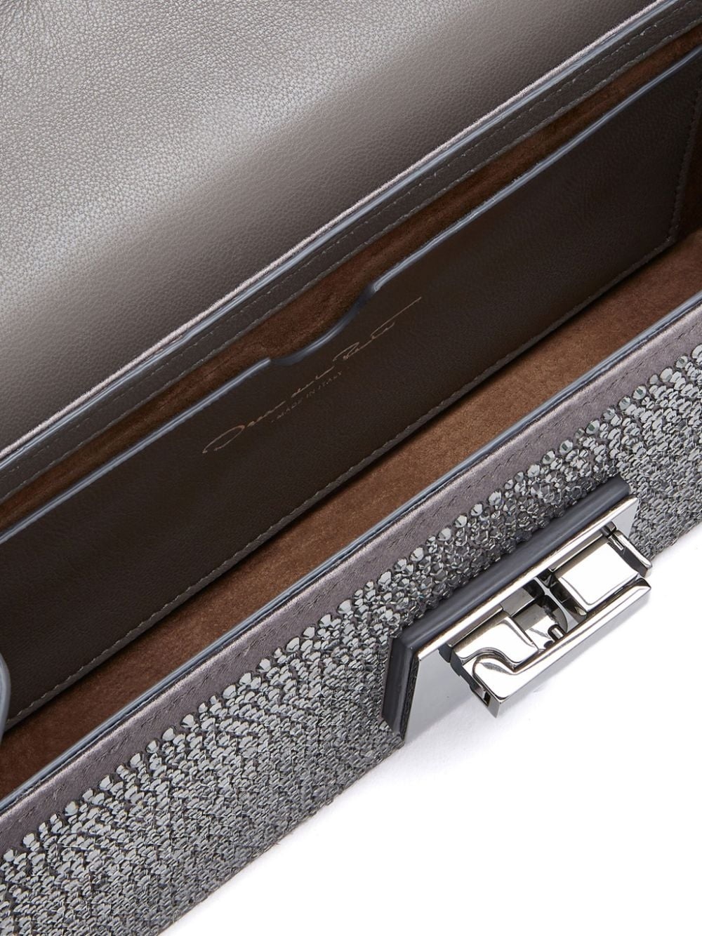Alibi crystal-embellished clutch bag - 3