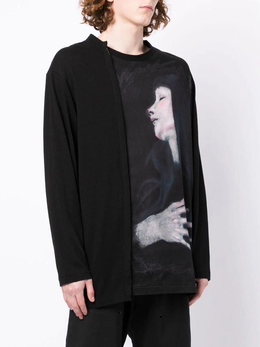 graphic-print cotton long-sleeve T-shirt - 3