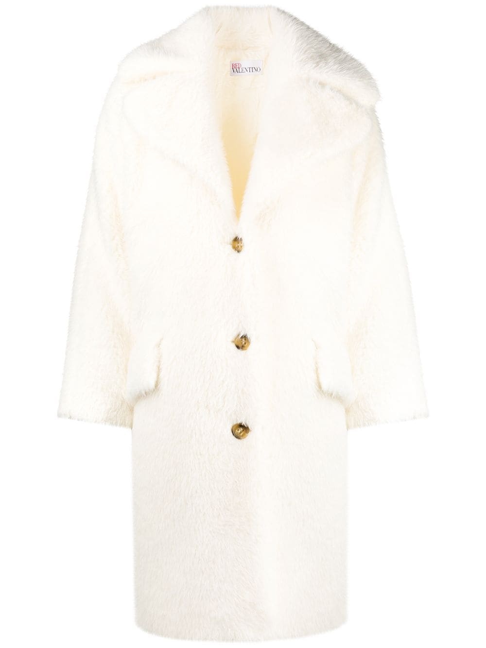 faux-fur collar coat - 1