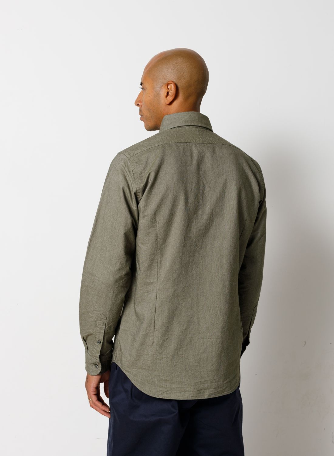 British Officers Shirt in Dark Green - 3