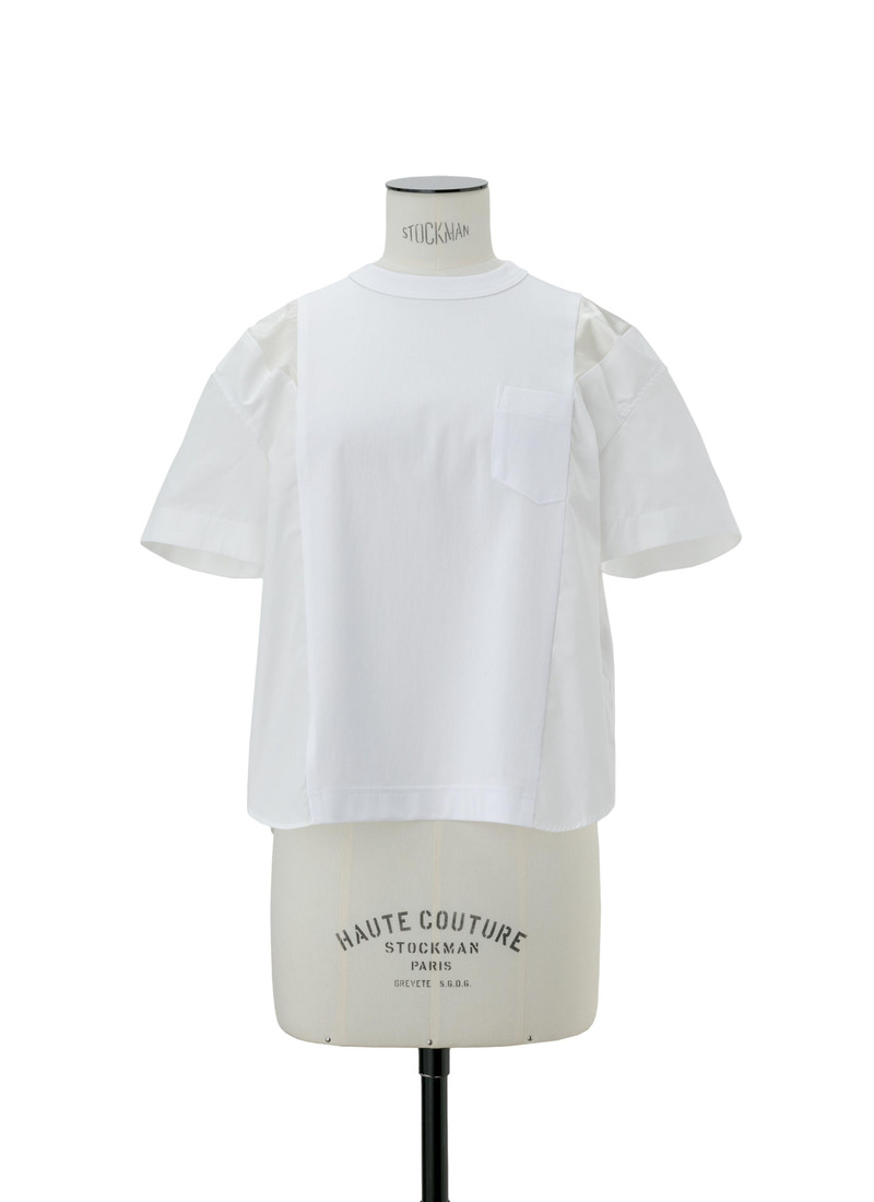 Poplin x Cotton Jersey T-Shirt 1