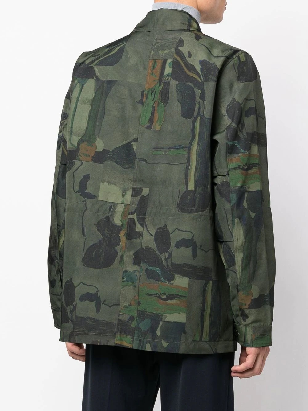 camouflage-print organic cotton jacket - 4