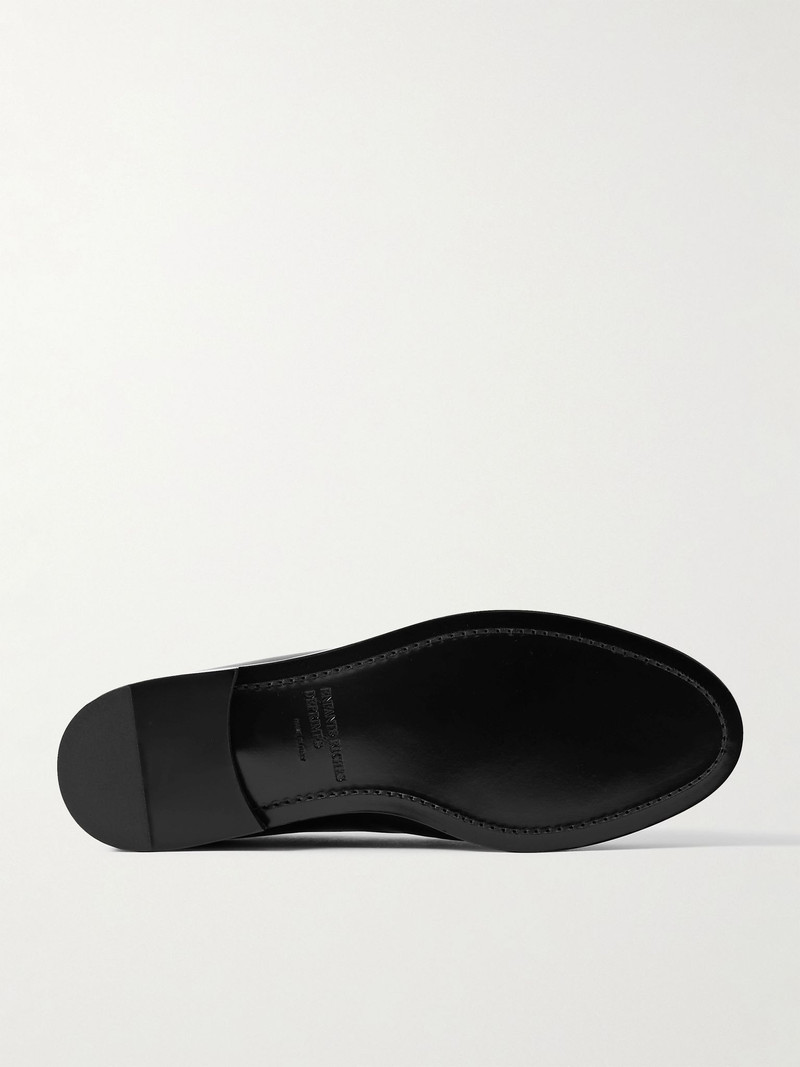 Enfants Riches Déprimés Logo-Debossed Leather Penny Loafers Black outlook
