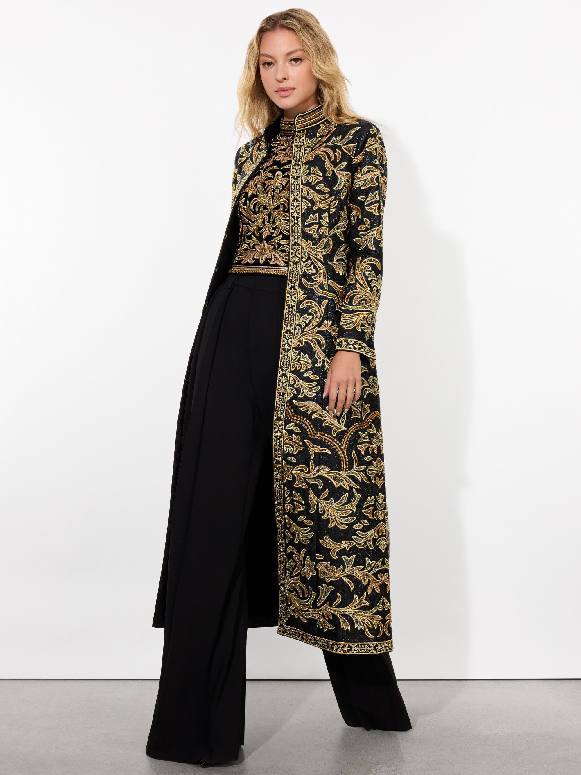 THOMAS EMBELLISHED MAXI COAT - 6