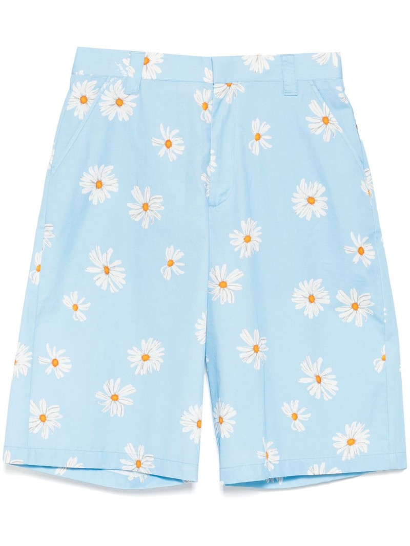 printed knee-length shorts 1