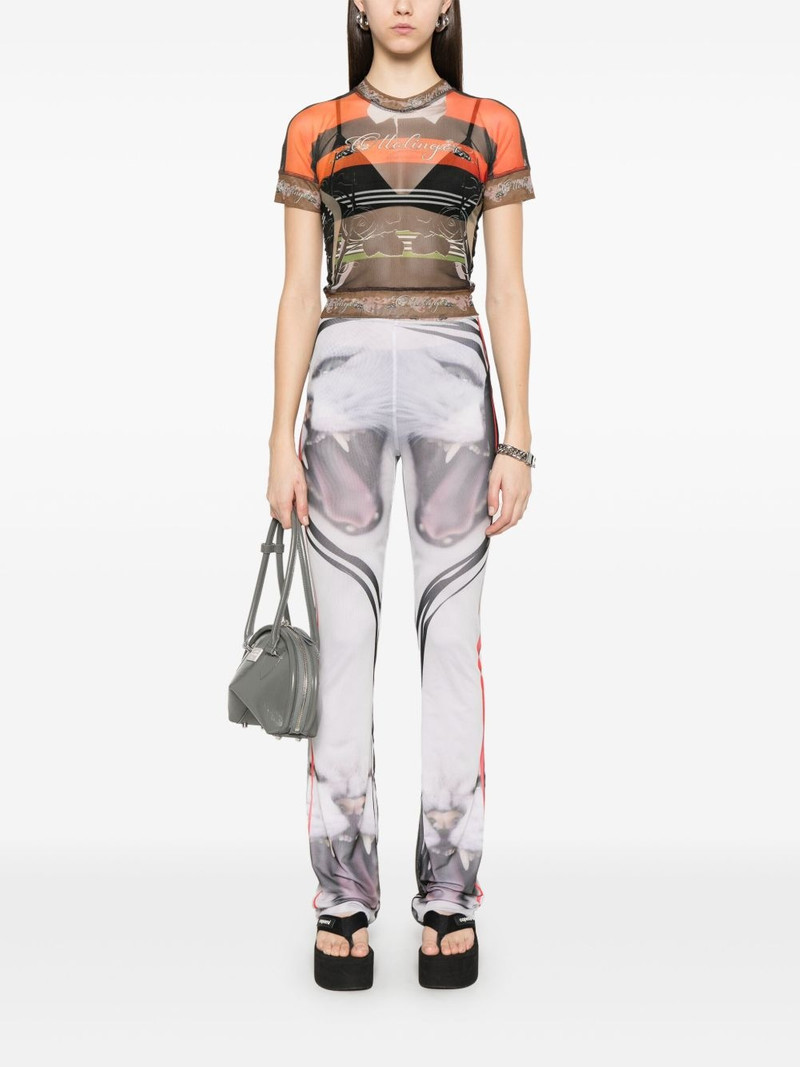 OTTOLINGER cat-print mesh trousers outlook