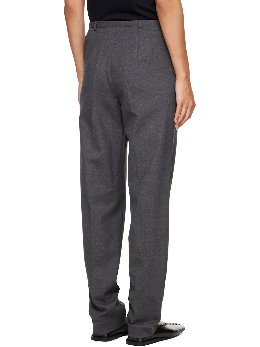 Gray Malka Fitted Trousers - 3