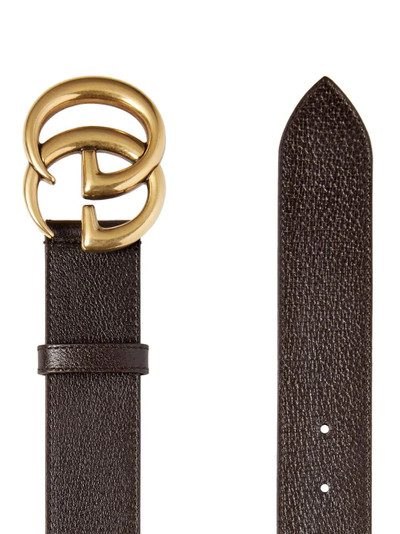 GUCCI Leather belt with double G buckle outlook