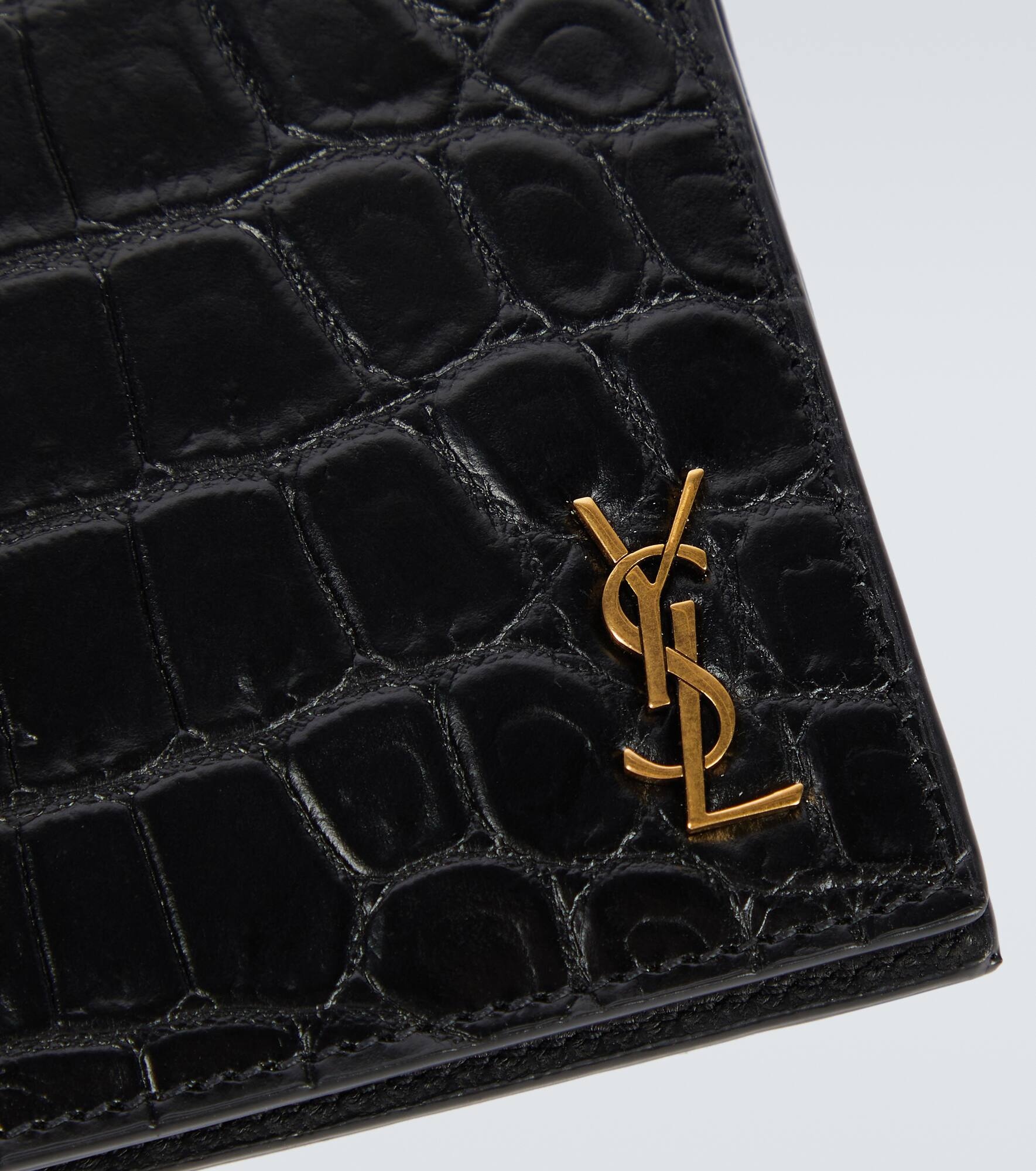 Cassandre croc-effect leather wallet - 4