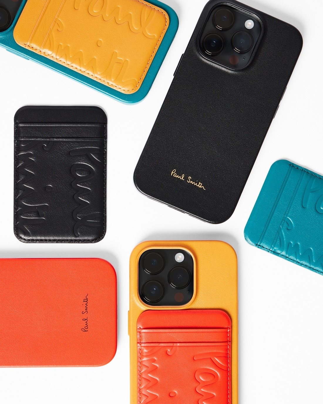 Paul Smith + Native Union Yellow Leather Magsafe Magnetic iPhone Wallet - 6