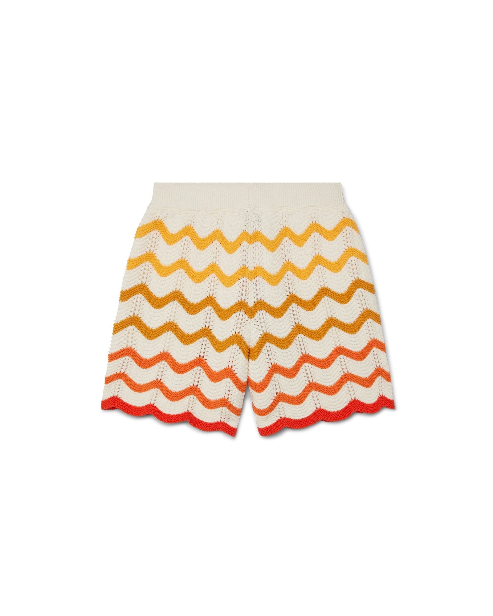 Orange Gradient Crochet Shorts - 2