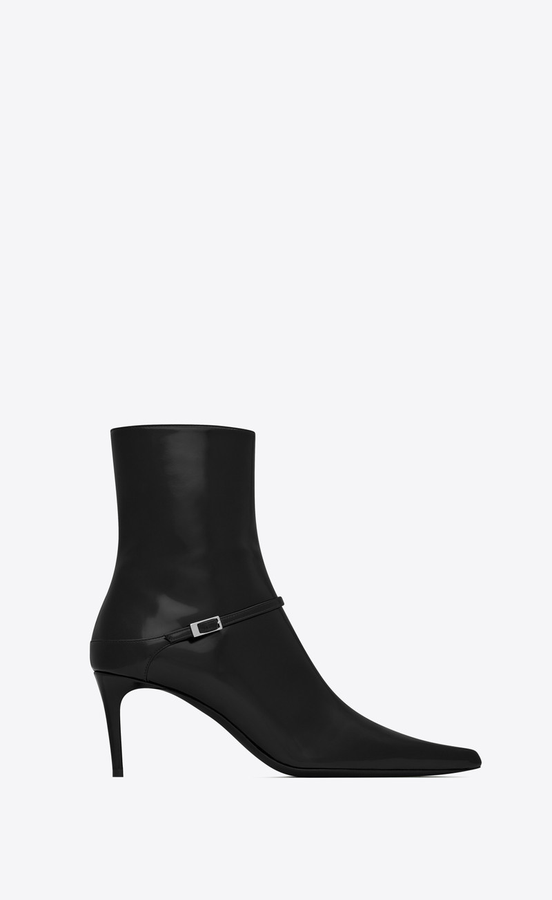 vendome booties in glazed leather - 1