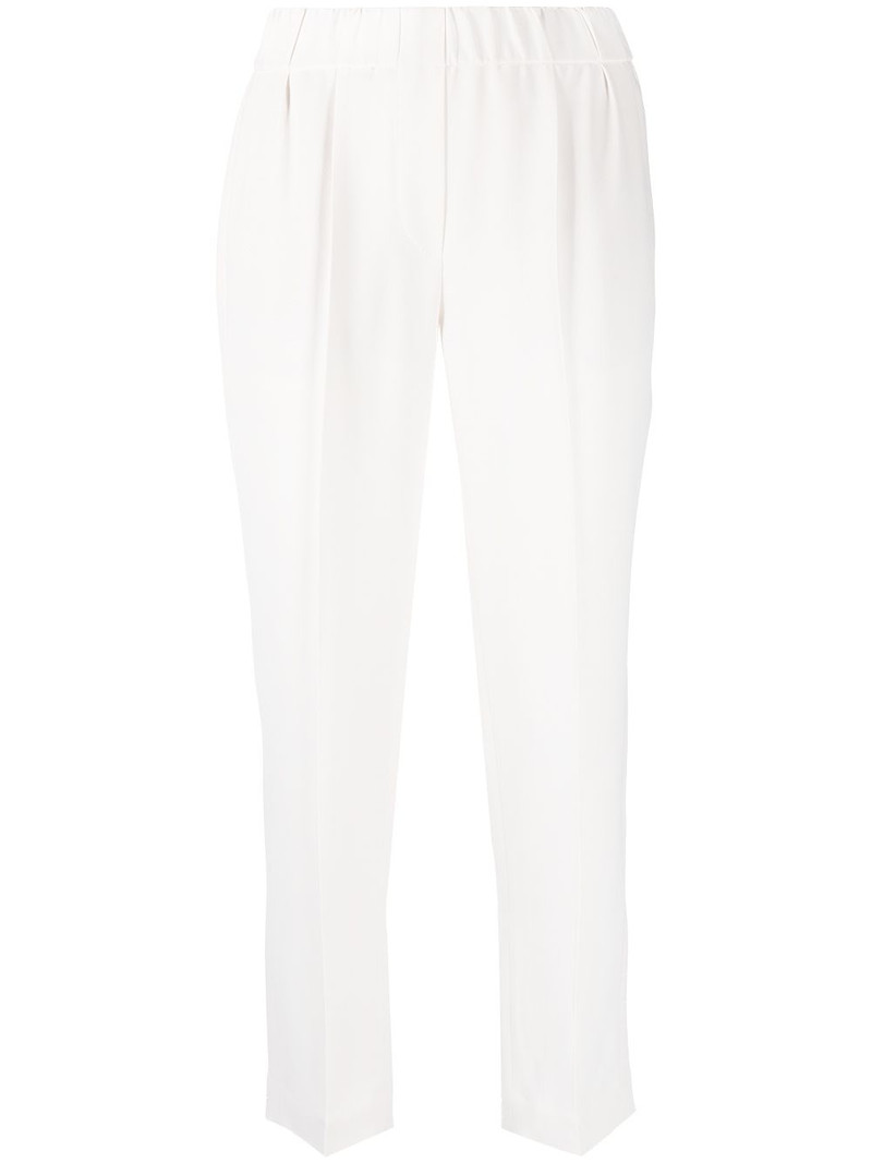 elasticated tapered trousers 1