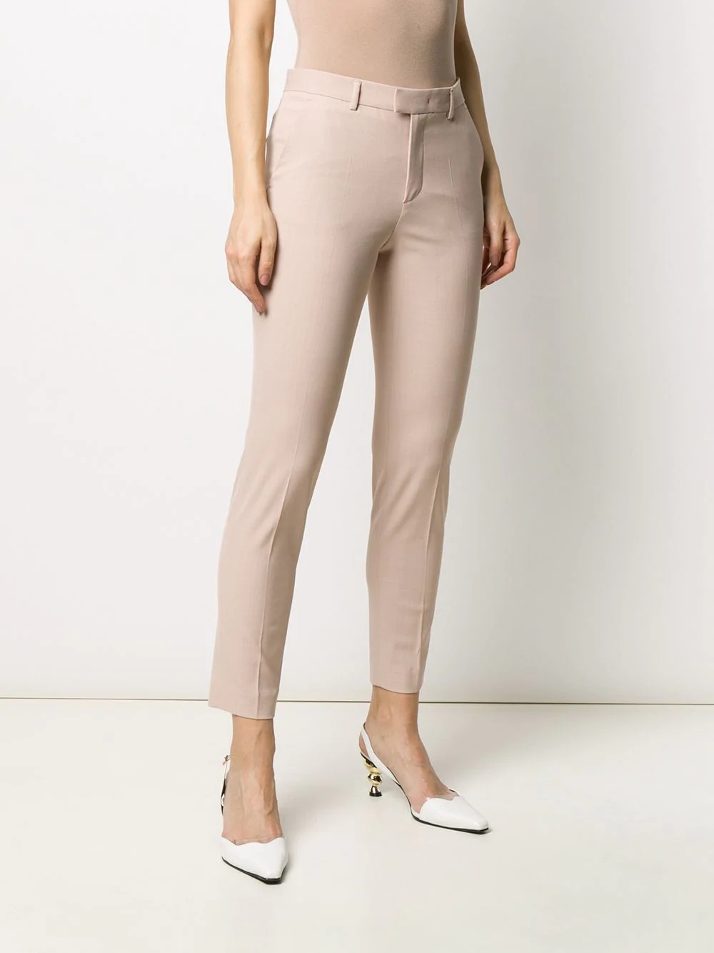 slim-fit cropped trousers - 3