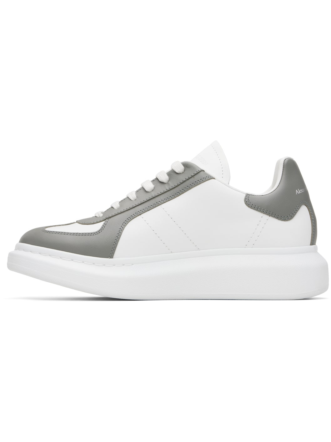 White & Gray Oversized Retro Sneakers - 3