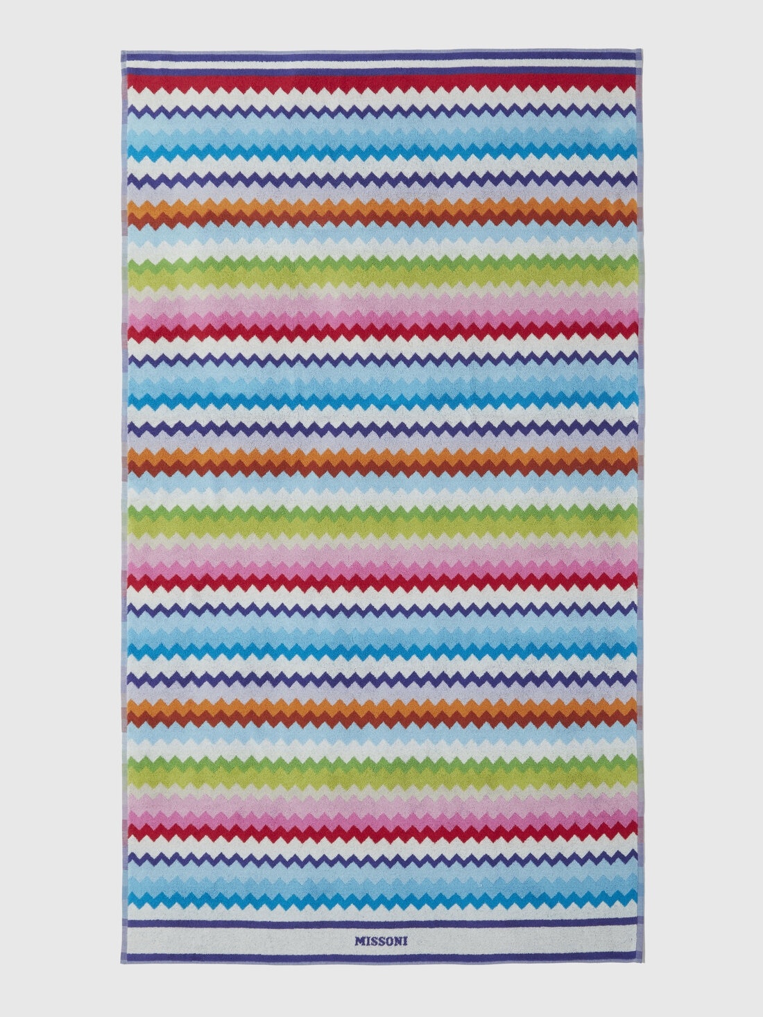 Beach towel 100x180 cm Riverbero in zig zag cotton terry - 2