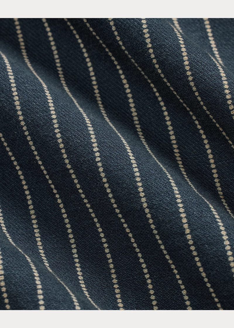 Indigo Dot-Stripe Twill Coverall 5