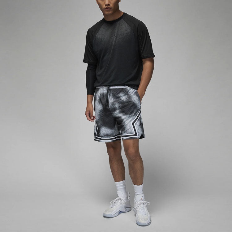 Air Jordan Dri-fit Sport Diamond Pattern Shorts 'Black Wolf Gray Wolf Gray' FB7577-070 - 4