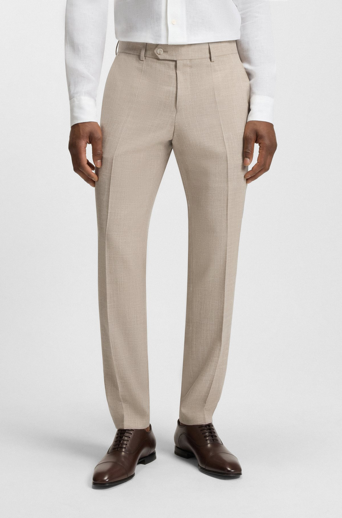 TWO-PIECE SUIT IN VIRGIN WOOL, SILK AND LINEN - 6