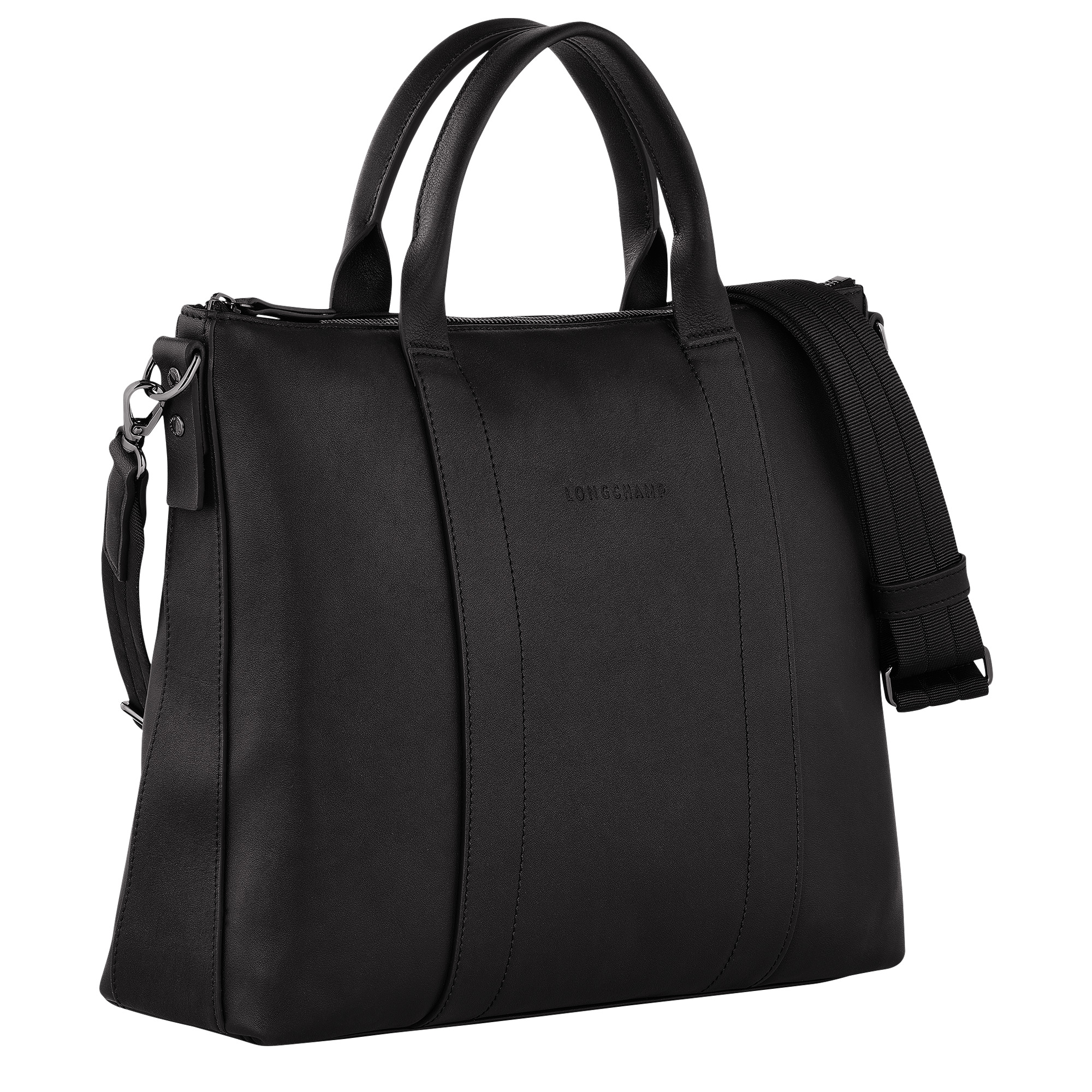 Longchamp 3D Briefcase Black - Leather - 3
