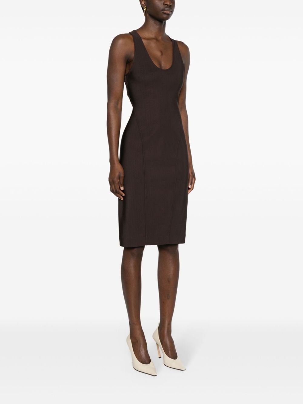 crossover-strap dress - 3