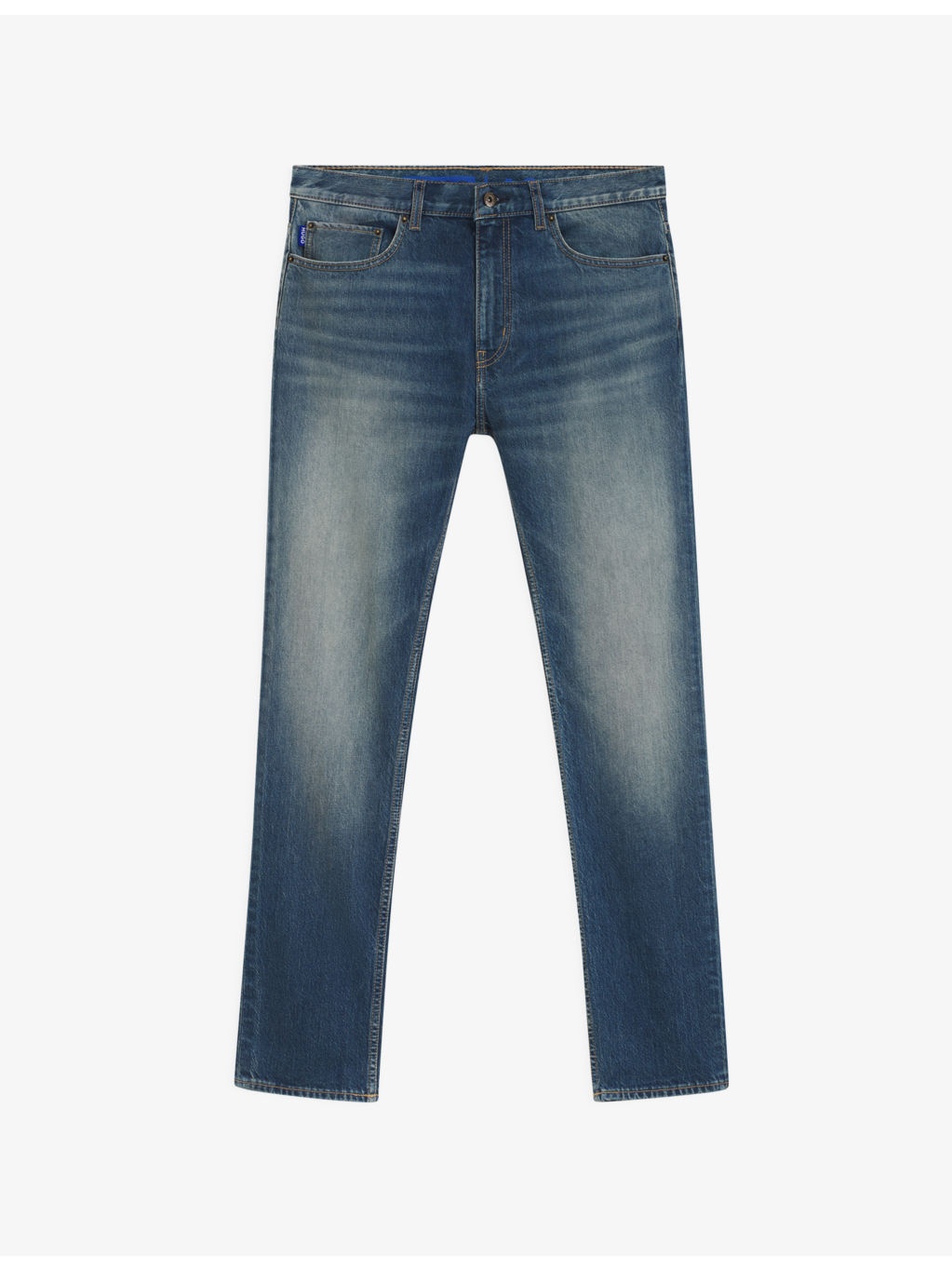 Slim-Fit Straight-Leg Stretch-Denim Jeans - 1